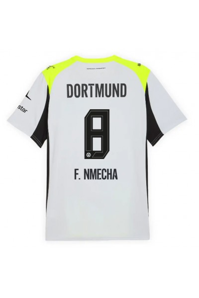 Borussia Dortmund Felix Nmecha #8 Jalkapallovaatteet Vieraspaita 2025-26 Lyhythihainen Borussia Dortmund Felix Nmecha #8 Jalkapallovaatteet Vieraspaita 2025-26 Lyhythihainen